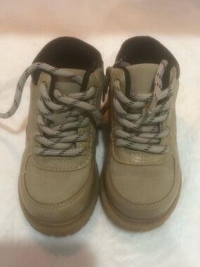 Carter's Tan Lace-Up Kids Boots with Black Collar